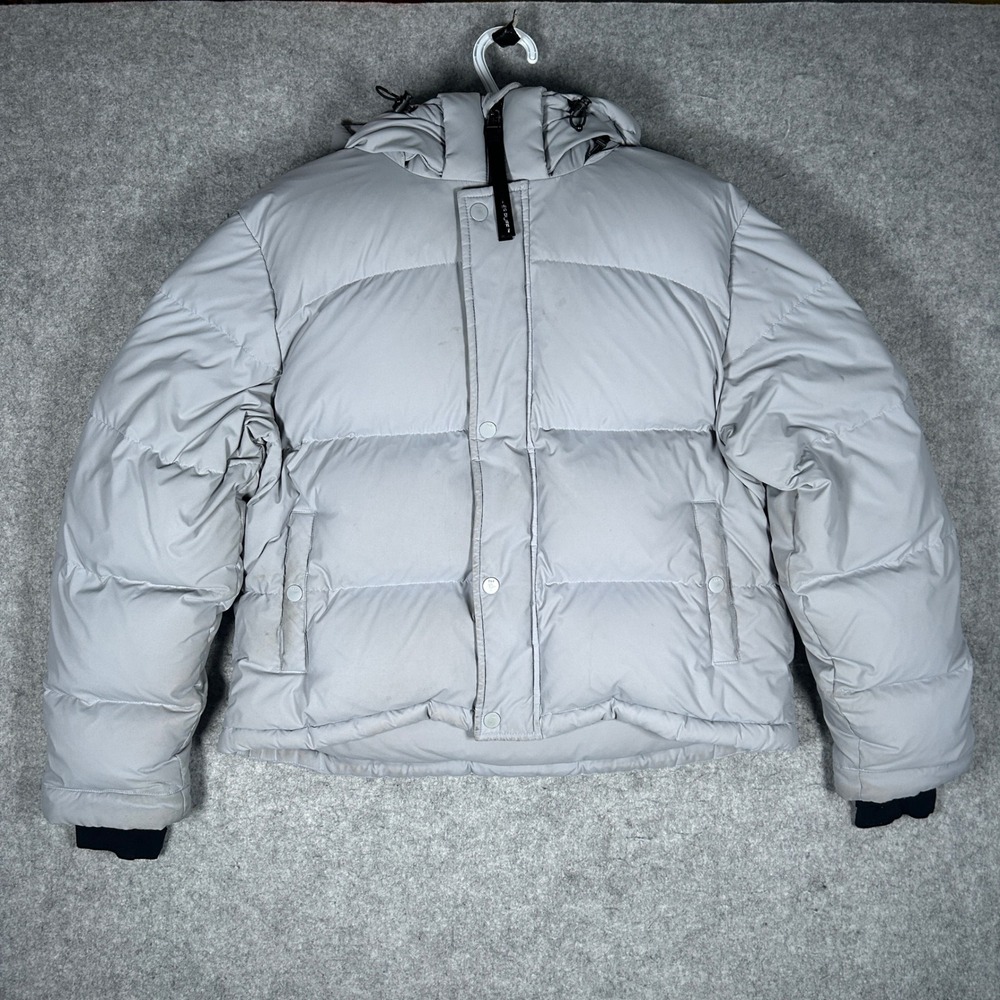 Aritzia TNA The Super Puff Shorty Jacket Womens Medium Grey Winter Down Coat